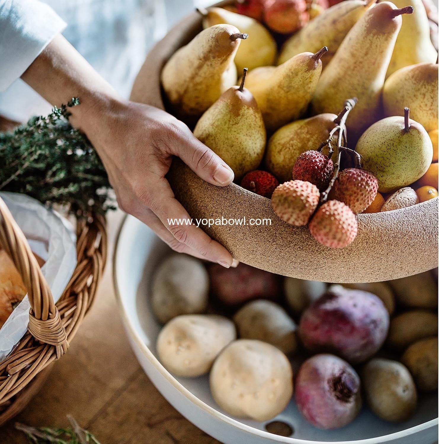 Wholesale Large Fruit & Vegetable Storage Pantry Bowl 14.1 Inch Diameter Blue Flame - Factory
