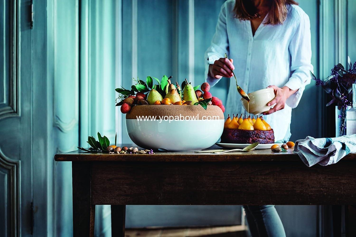 Wholesale Large Fruit & Vegetable Storage Pantry Bowl 14.1 Inch Diameter Blue Flame - Factory