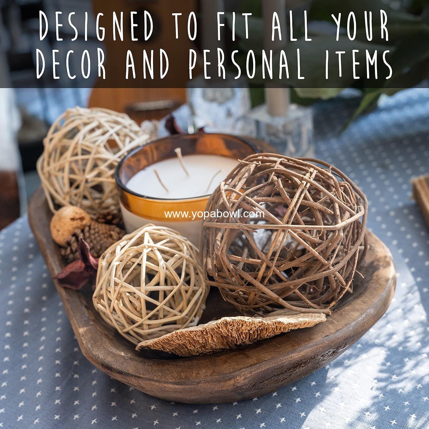 Wholesale Handcrafted Wooden Dough Bowl - 10 Inch Decorative Centerpiece Bowl for Home Decor, Table Display, OEM Wholesale Handcrafted Wooden Dough Bowl - 10 Inch Decorative Centerpiece Bowl for Home Decor, Table Display, OEM