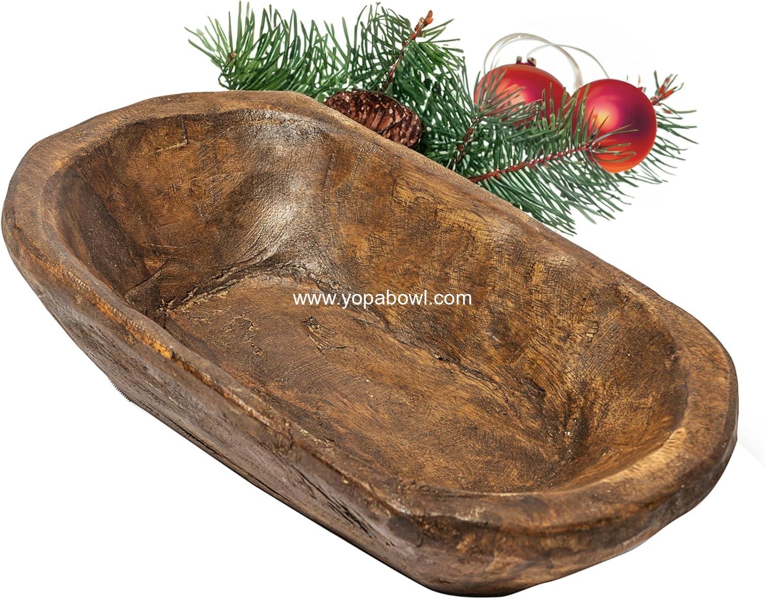 Wholesale Handcrafted Wooden Dough Bowl - 10 Inch Decorative Centerpiece Bowl for Home Decor, Table Display, OEM Wholesale Handcrafted Wooden Dough Bowl - 10 Inch Decorative Centerpiece Bowl for Home Decor, Table Display, OEM