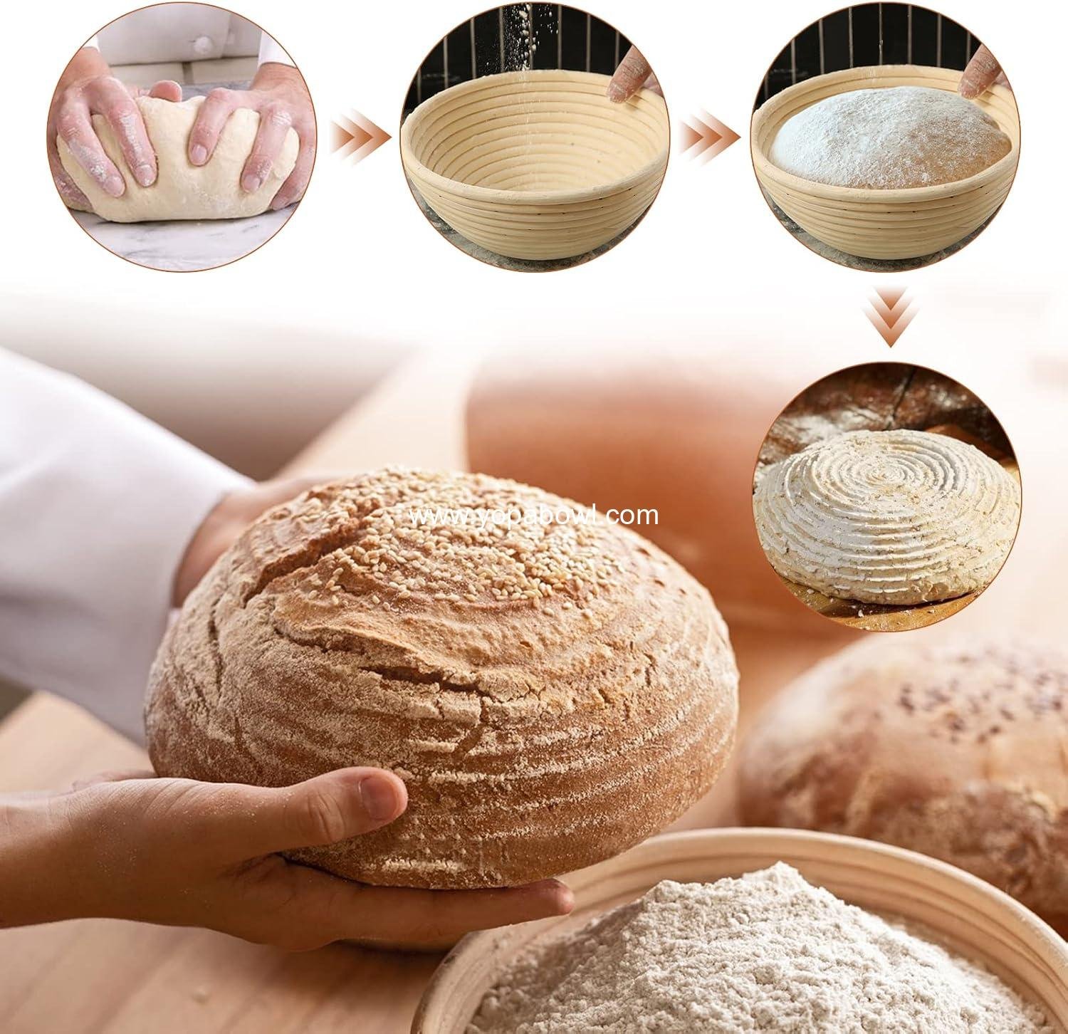 Wholesale 9 Inch Round Sourdough Proofing Basket Set of 2 for Artisan Bread Making for Professionals and Home Bakers Factory Wholesale 9 Inch Round Sourdough Proofing Basket Set of 2 for Artisan Bread Making for Professionals and Home Bakers Factory