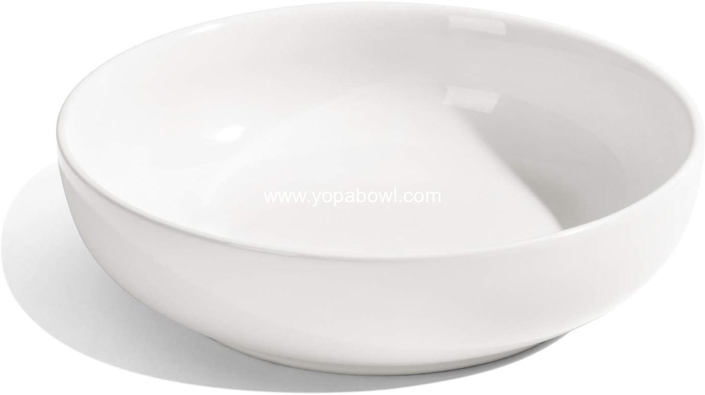 OEM 45 oz Pasta Bowls Set for Soup, Salad, Noodles, and Dinner - 8.5 Inch, Set of 4, Microwave Safe, White Factory