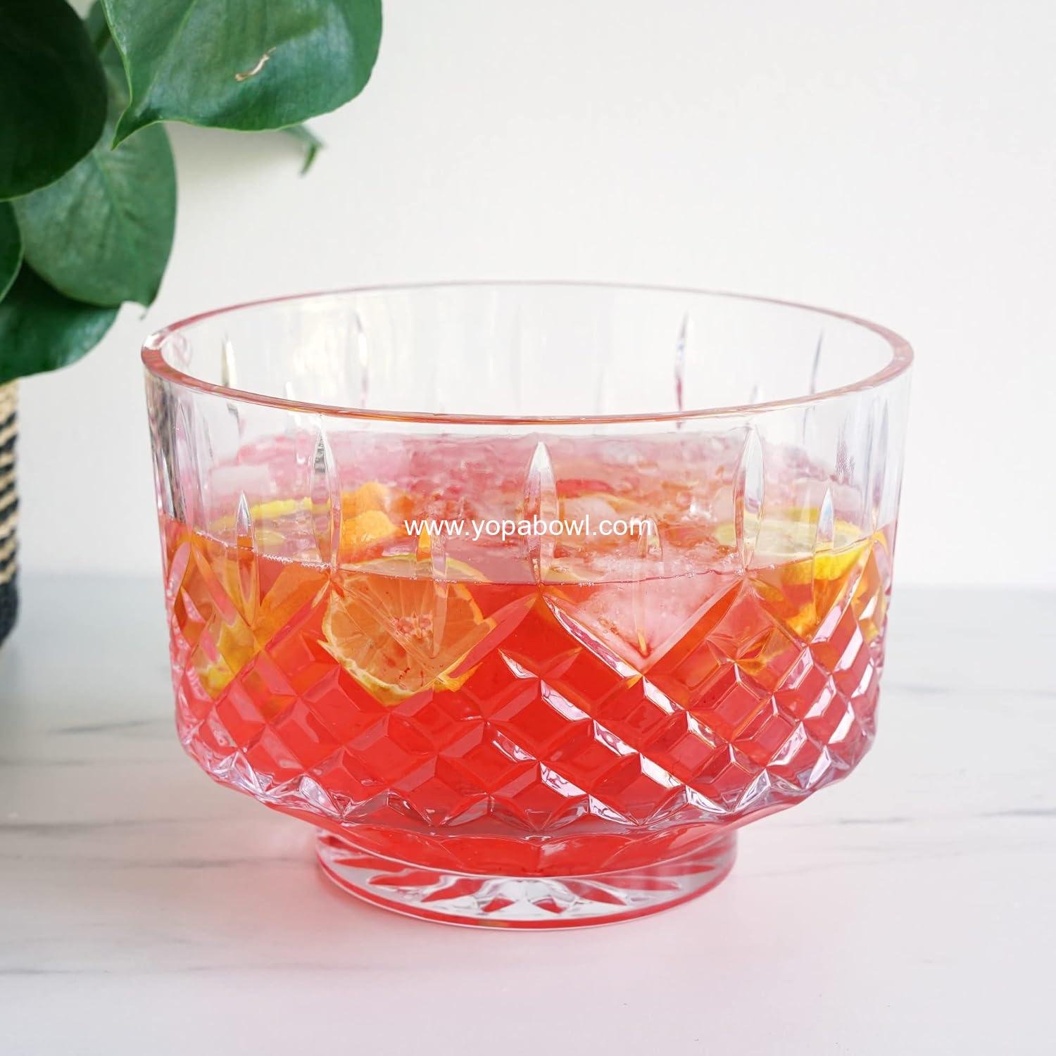 Wholesale Vintage Style Crystal Punch Bowl - 2.5 Gallons (320oz) Serveware for Cocktails - Dishwasher Safe - Set of 1 Factory Wholesale Vintage Style Crystal Punch Bowl - 2.5 Gallons (320oz) Serveware for Cocktails - Dishwasher Safe - Set of 1 Factory