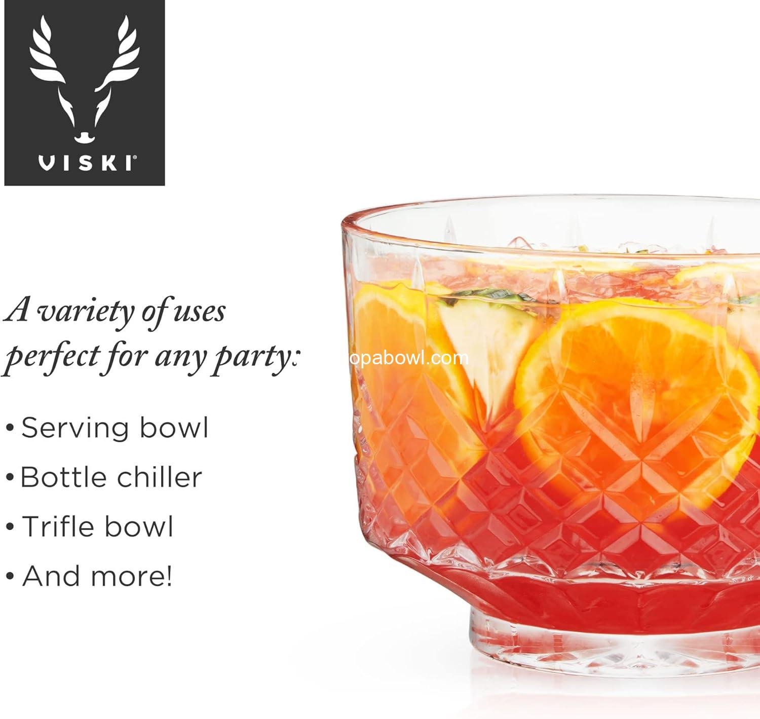 Wholesale Vintage Style Crystal Punch Bowl - 2.5 Gallons (320oz) Serveware for Cocktails - Dishwasher Safe - Set of 1 Factory Wholesale Vintage Style Crystal Punch Bowl - 2.5 Gallons (320oz) Serveware for Cocktails - Dishwasher Safe - Set of 1 Factory