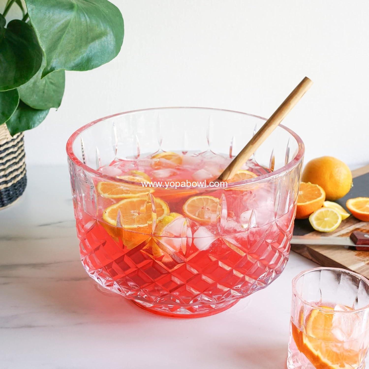 Wholesale Vintage Style Crystal Punch Bowl - 2.5 Gallons (320oz) Serveware for Cocktails - Dishwasher Safe - Set of 1 Factory Wholesale Vintage Style Crystal Punch Bowl - 2.5 Gallons (320oz) Serveware for Cocktails - Dishwasher Safe - Set of 1 Factory