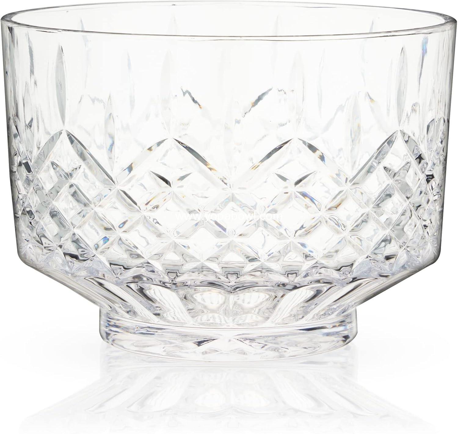 Wholesale Vintage Style Crystal Punch Bowl - 2.5 Gallons (320oz) Serveware for Cocktails - Dishwasher Safe - Set of 1 Factory Wholesale Vintage Style Crystal Punch Bowl - 2.5 Gallons (320oz) Serveware for Cocktails - Dishwasher Safe - Set of 1 Factory
