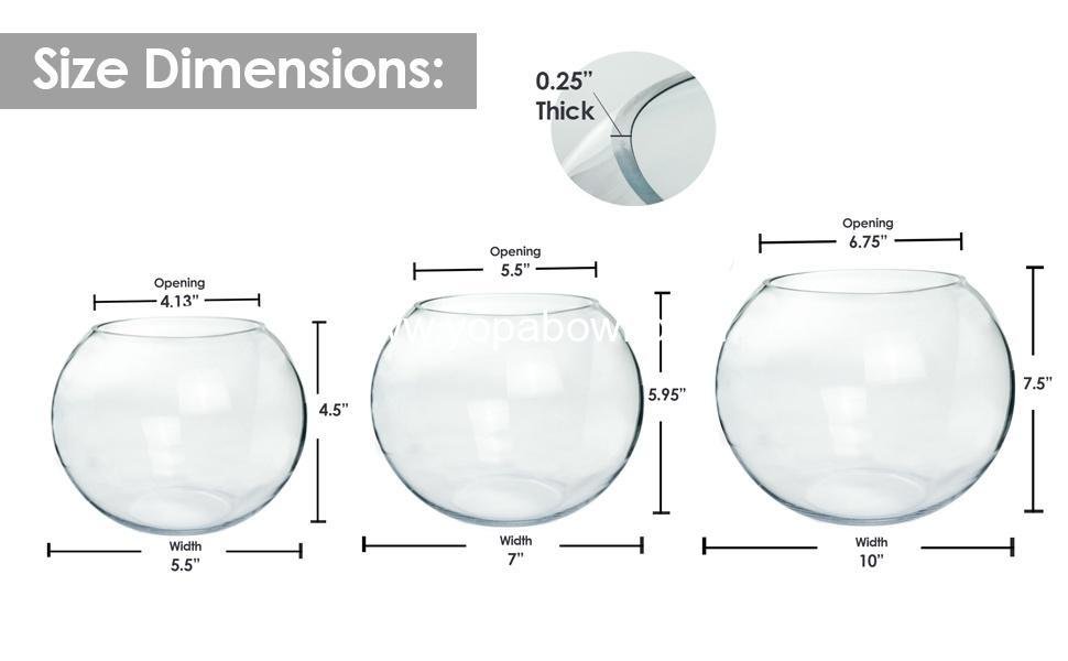 Wholesale Glass Bubble Bowl Vase, 6
