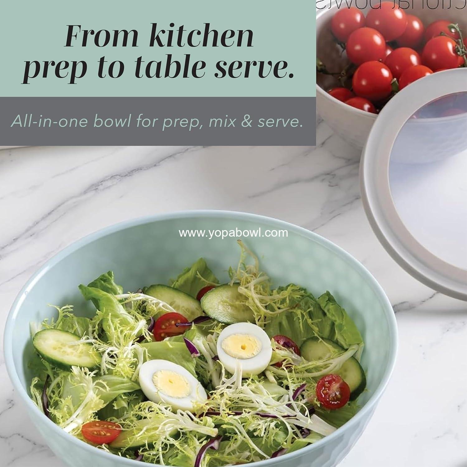 OEM 12 Piece Plastic Nesting Mixing Bowls Set with Lids - Includes 6 Prep Bowls and 6 Lids, Non-Slip Bottom, Embossed Design, Microwave Safe (Mint) - Factory OEM 12 Piece Plastic Nesting Mixing Bowls Set with Lids - Includes 6 Prep Bowls and 6 Lids, Non-Slip Bottom, Embossed Design, Microwave Safe (Mint) - Factory