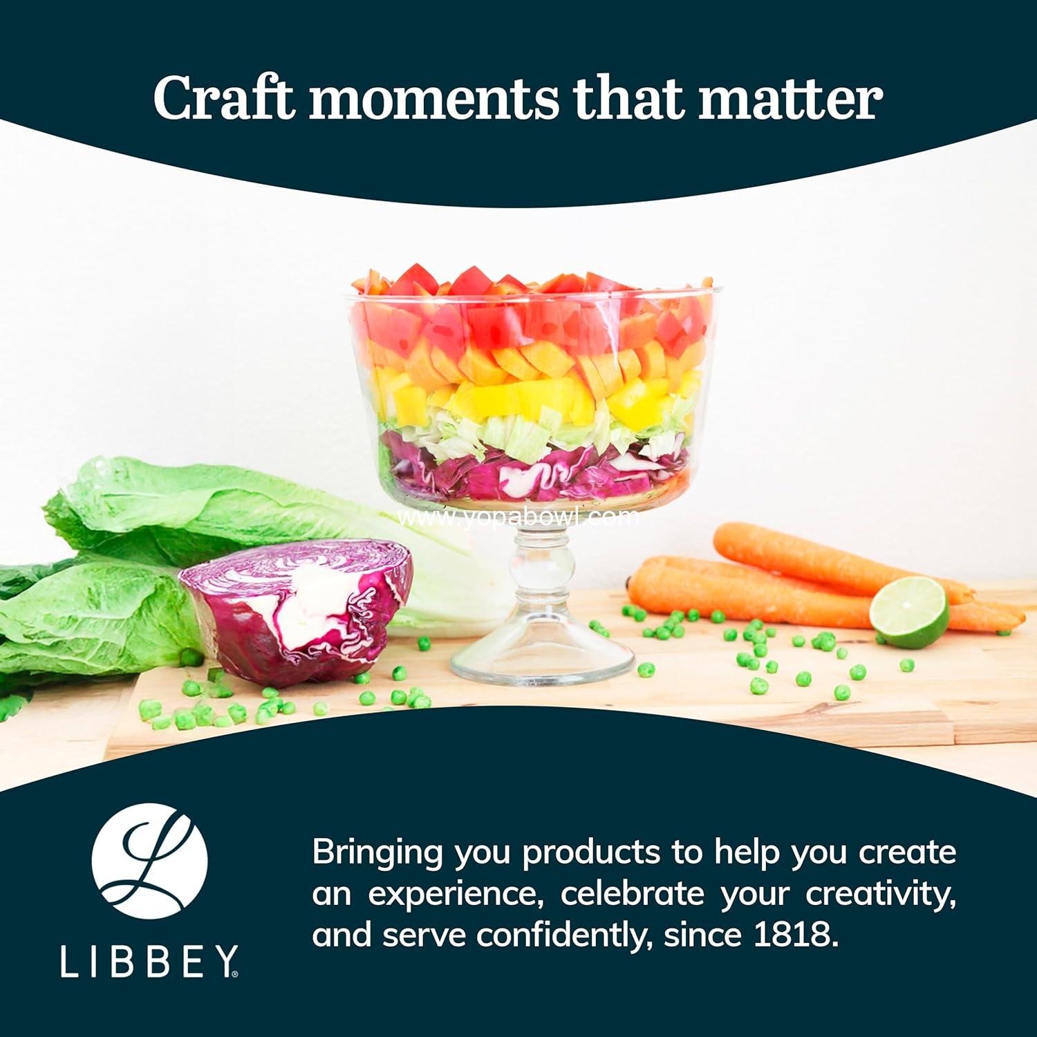 Wholesale Classic Clear Glass Footed Trifle Bowl, Artisan Inspired Pedestal Dish for Layered Desserts, Fruits, and Salads - Manufacturer