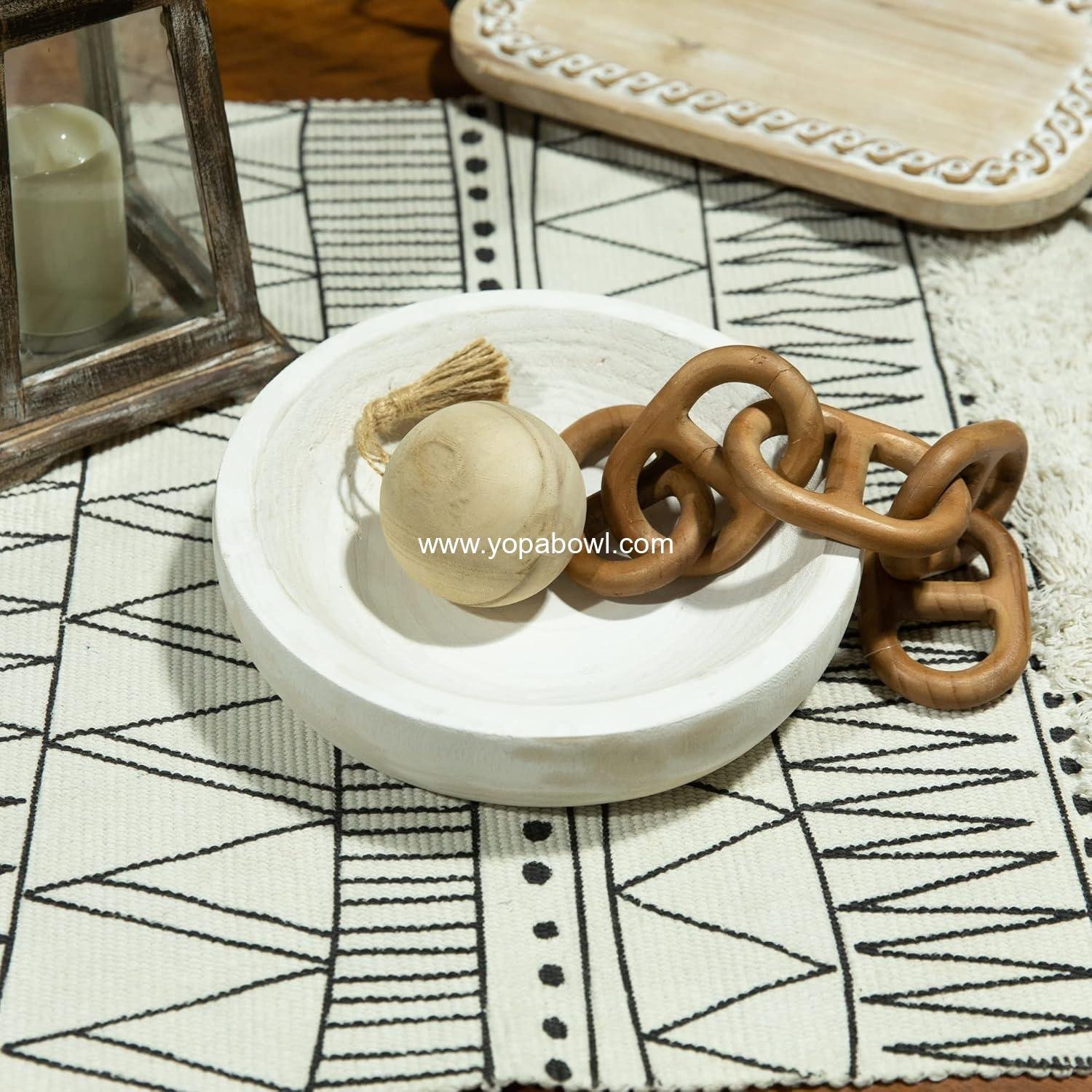 Wholesale Paulownia Wood Hand Carved Tray - 10