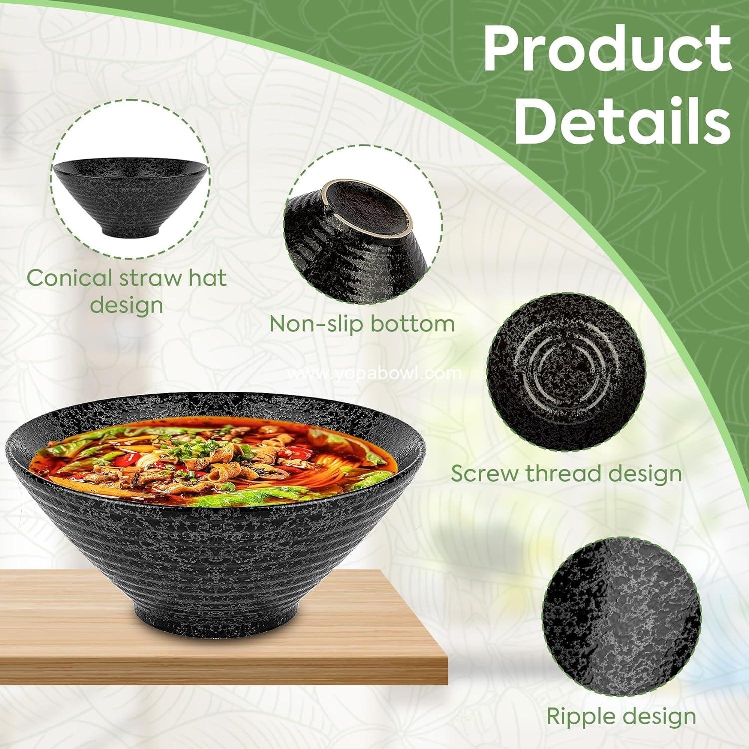 Wholesale Ceramic Ramen Bowl Set of 2, 60 oz Large Noodle Soup Bowls with Spoons and Chopsticks for Ramen, Pho, Udon, Asian Noodles - Factory Wholesale Ceramic Ramen Bowl Set of 2, 60 oz Large Noodle Soup Bowls with Spoons and Chopsticks for Ramen, Pho, Udon, Asian Noodles - Factory