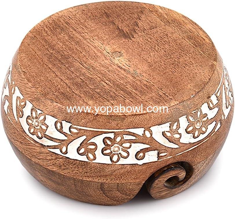 Wholesale Yarn Storage Mango Wood Yarn Bowl for Crocheting | Best Crochet Knitting Gift (6