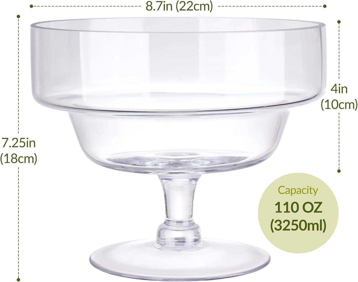 Wholesale 110OZ Clear Glass Trifle Bowl for Layered Desserts, Jellies, Salads, Cold Dishes, Fruit Bowls, and Martini-Inspired Decorative Centerpiece for Family Gatherings and Parties Factory