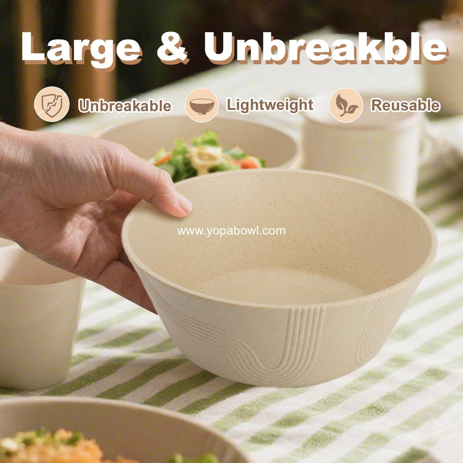 OEM 36 oz Wheat Straw Bowls Set of 6, Unbreakable and Dishwasher Safe, Large Multicolor Cereal Bowls for Kitchen, Serving, Popcorn, Soup - Factory OEM 36 oz Wheat Straw Bowls Set of 6, Unbreakable and Dishwasher Safe, Large Multicolor Cereal Bowls for Kitchen, Serving, Popcorn, Soup - Factory