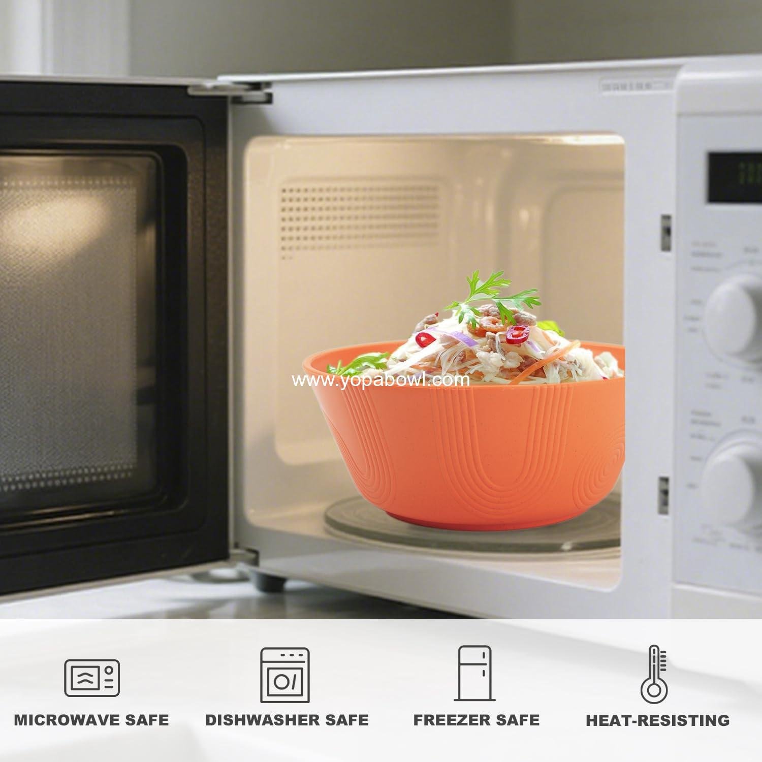 OEM 36 oz Wheat Straw Bowls Set of 6, Unbreakable and Dishwasher Safe, Large Multicolor Cereal Bowls for Kitchen, Serving, Popcorn, Soup - Factory OEM 36 oz Wheat Straw Bowls Set of 6, Unbreakable and Dishwasher Safe, Large Multicolor Cereal Bowls for Kitchen, Serving, Popcorn, Soup - Factory