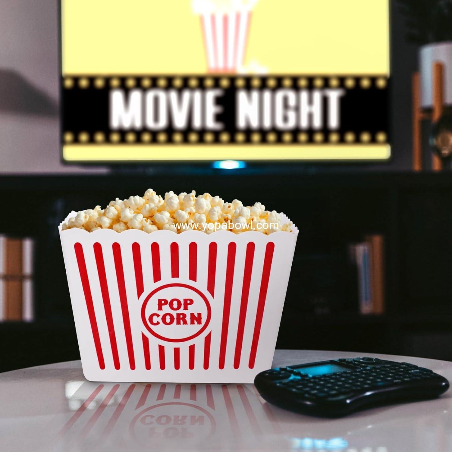 Wholesale Reusable 6 Pack Plastic Popcorn Buckets, Large 9