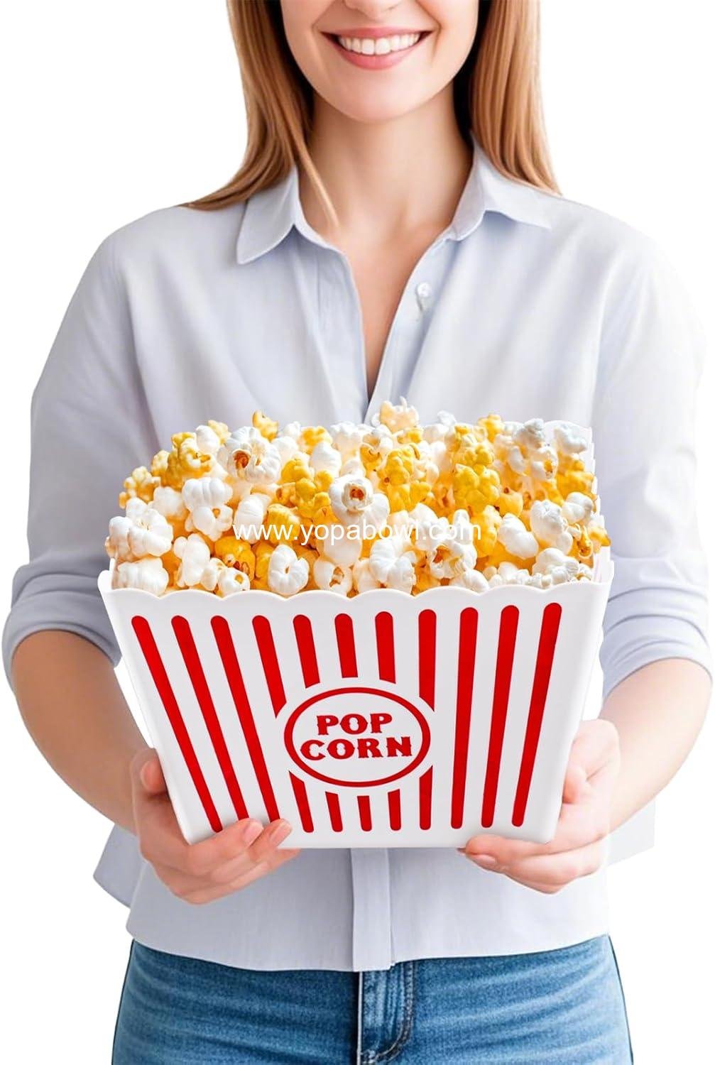 Wholesale Reusable 6 Pack Plastic Popcorn Buckets, Large 9