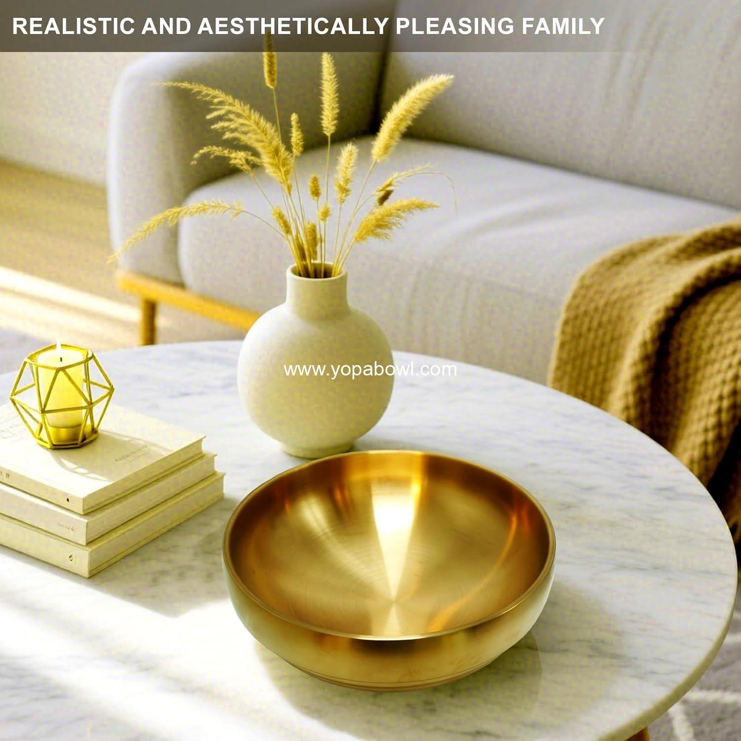 Wholesale 7.4 Inch Gold Decorative Bowl - Modern Fruit Bowl for Kitchen Counter, Key Catch-All, Entryway Table Centerpiece, Stylish Golden Finish Factory Wholesale 7.4 Inch Gold Decorative Bowl - Modern Fruit Bowl for Kitchen Counter, Key Catch-All, Entryway Table Centerpiece, Stylish Golden Finish Factory