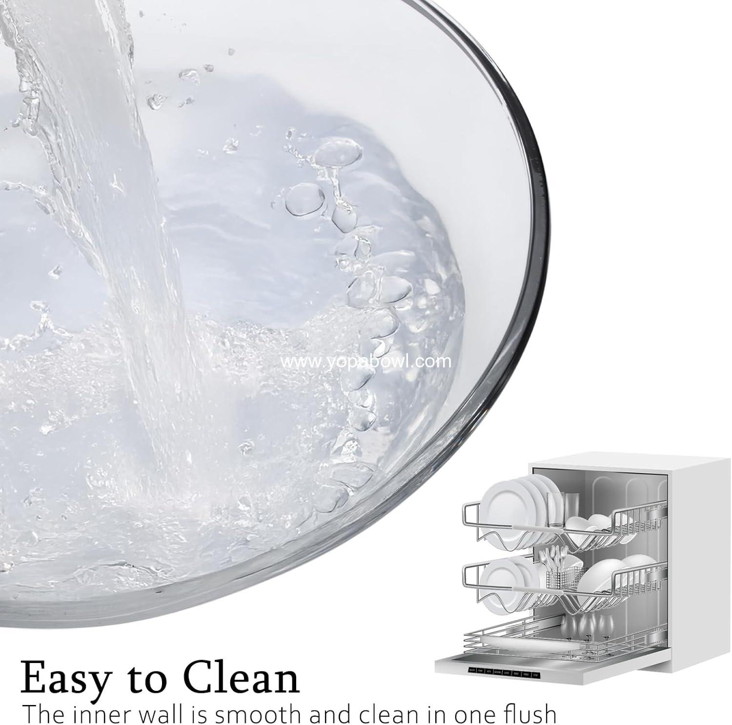 Wholesale Large 4.7 Quart Glass Bowl for Sourdough Bread Making with Lid, Clear Mixing and Proofing Bowl, Ideal for Kitchen Storage Factory