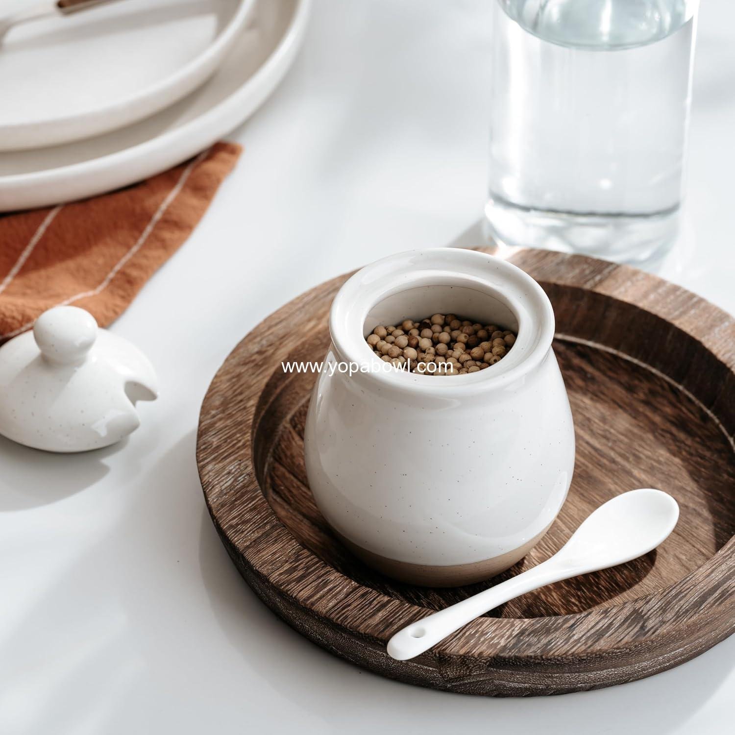 Wholesale Ceramic Sugar Bowl with Lid and Spoon, 10oz Sugar Jar for Salt, Condiments, Spices, and Seasonings - Ideal for Coffee Bar and Kitchen - White Factory Wholesale Ceramic Sugar Bowl with Lid and Spoon, 10oz Sugar Jar for Salt, Condiments, Spices, and Seasonings - Ideal for Coffee Bar and Kitchen - White Factory