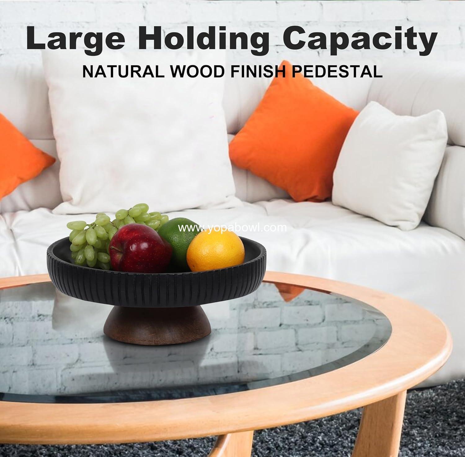 Wholesale Decorative Black Mango Wood Fruit Bowl | 12