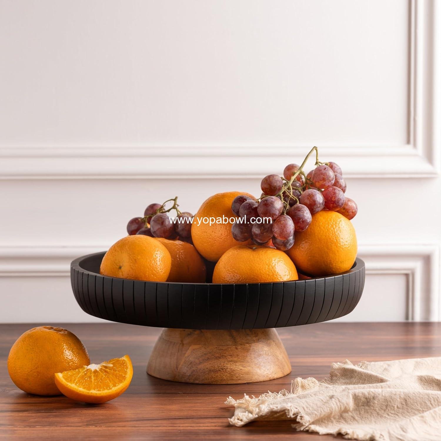 Wholesale Decorative Black Mango Wood Fruit Bowl | 12
