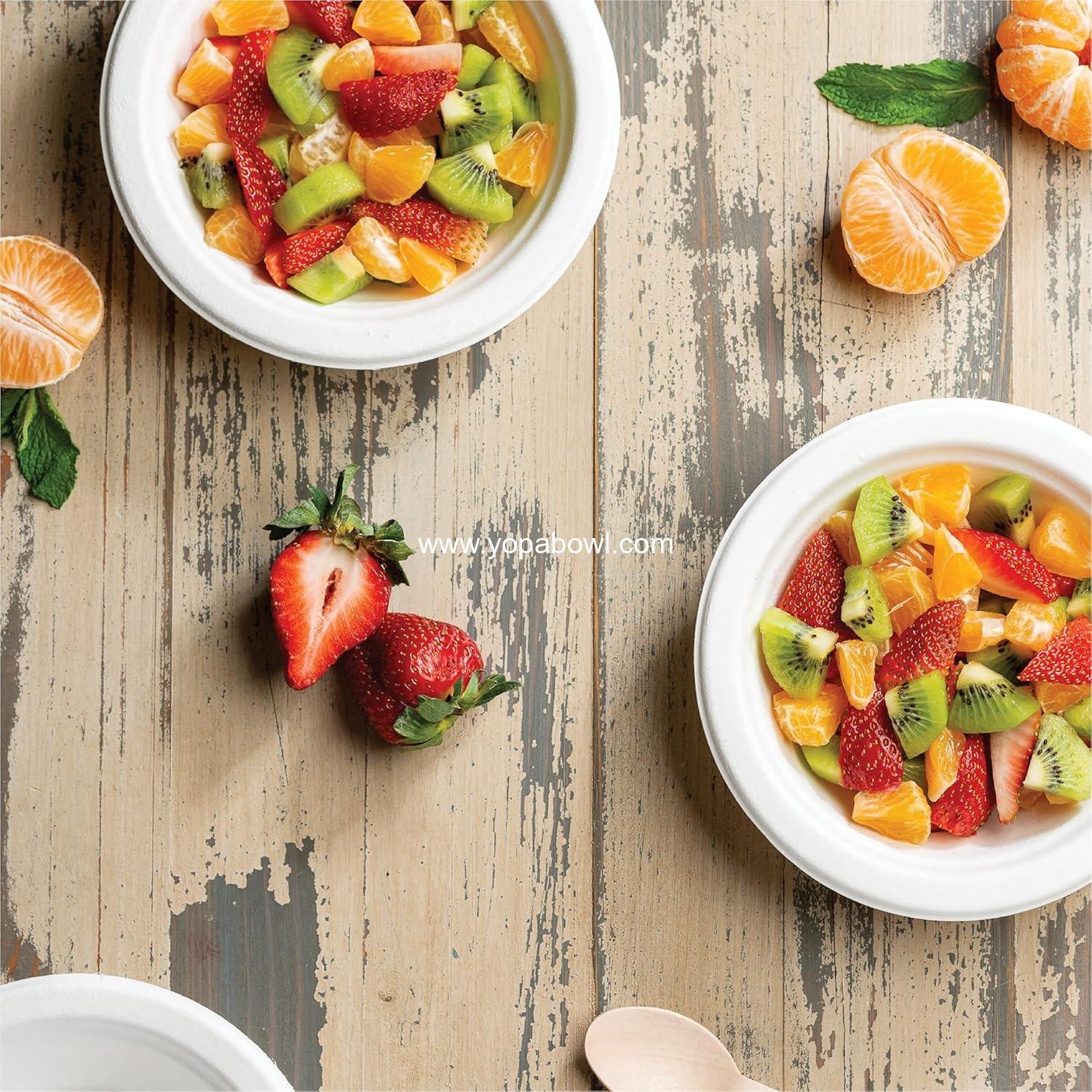 Wholesale 100% Compostable Disposable Paper Bowls [125-Pack] - PFAS-Free - BPI Certified - Heavy Duty 16 oz Eco-Friendly Biodegradable Bagasse Hot Food Plates - Natural Brown Factory