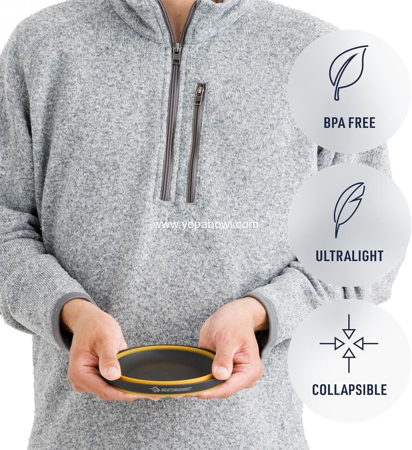 Wholesale Ultralight Collapsible Bowl, Medium (23 fl oz), Bone White - Factory Wholesale Ultralight Collapsible Bowl, Medium (23 fl oz), Bone White - Factory