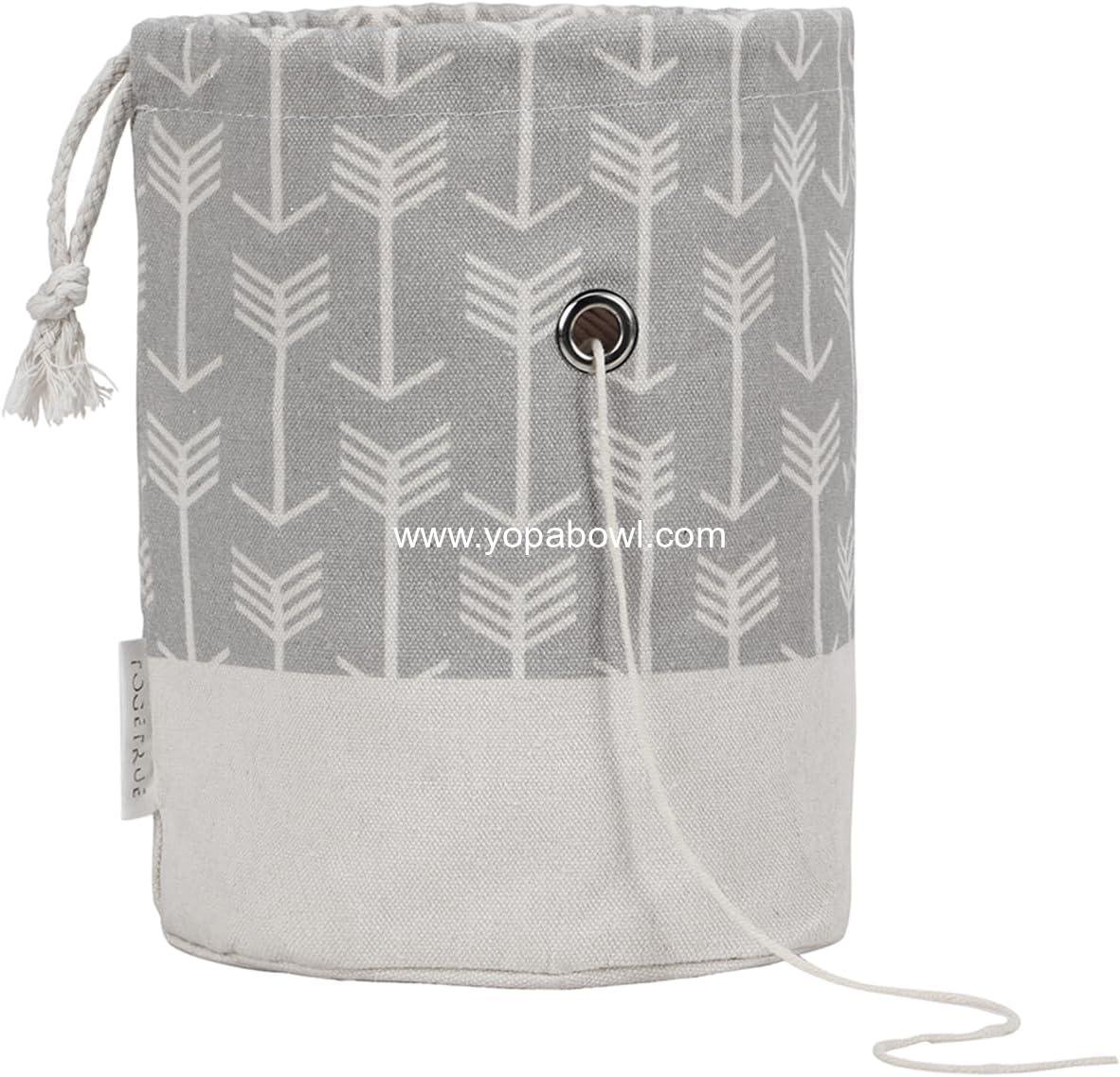 TOGETRUE Yarn Bag, Small Knitting Crochet Bag, Portable Yarn Storage Bags Organizer for Crocheting Project, Store Skein Ball, Short Knitting Needle (Grey)