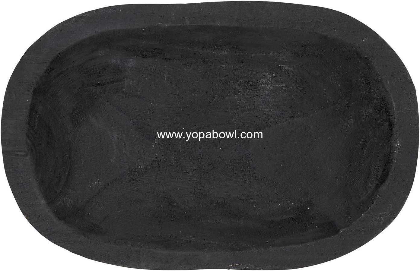 Wholesale Paulownia Wood Dough Bowl, 12 x 7.5-Inch, Black Factory Wholesale Paulownia Wood Dough Bowl, 12 x 7.5-Inch, Black Factory