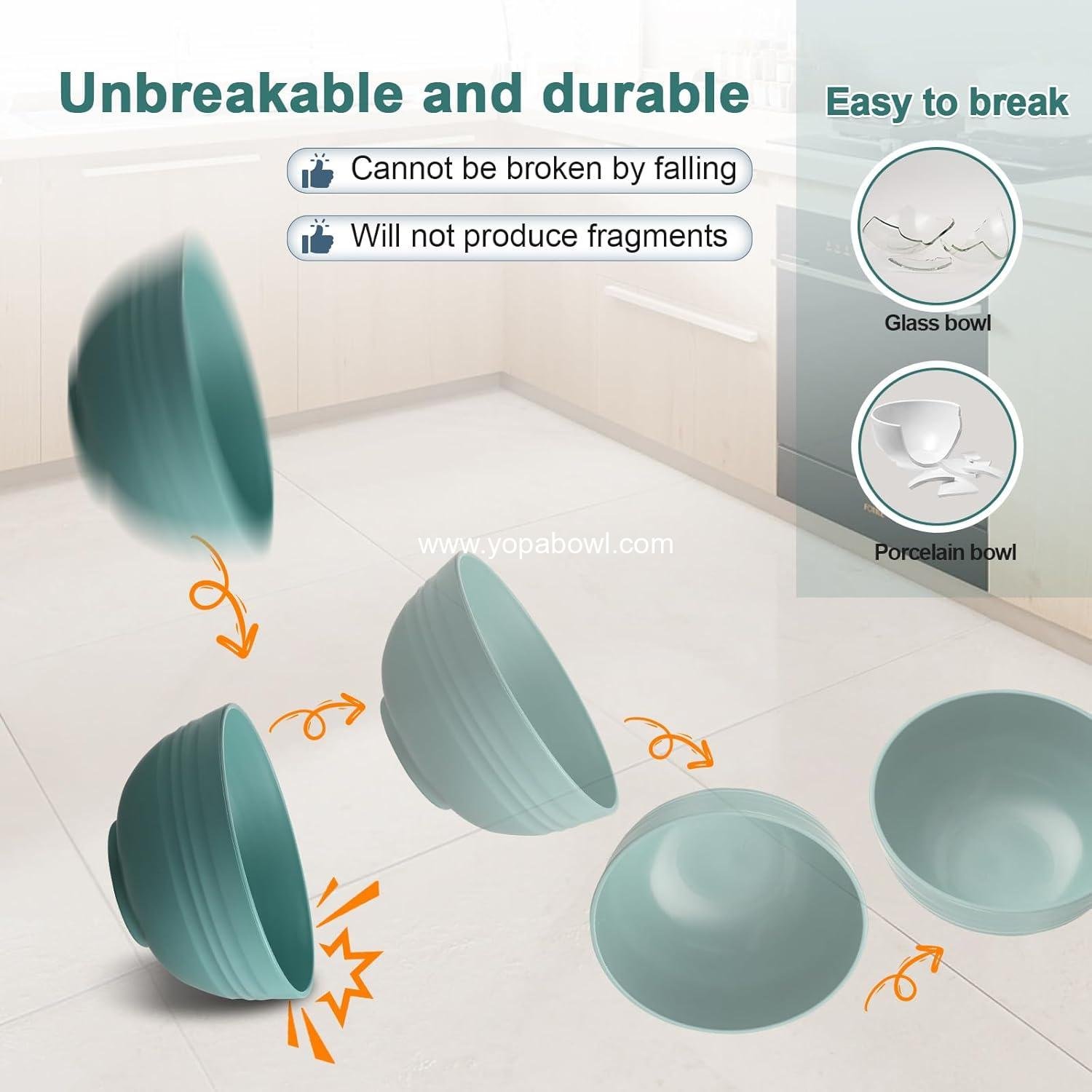 Wholesale 12 Pcs Unbreakable Cereal Bowls Set, 26 Oz Wheat Straw Microwave & Dishwasher Safe for Soup, Salad, Snack, BPA Free, Multicolor Factory Wholesale 12 Pcs Unbreakable Cereal Bowls Set, 26 Oz Wheat Straw Microwave & Dishwasher Safe for Soup, Salad, Snack, BPA Free, Multicolor Factory