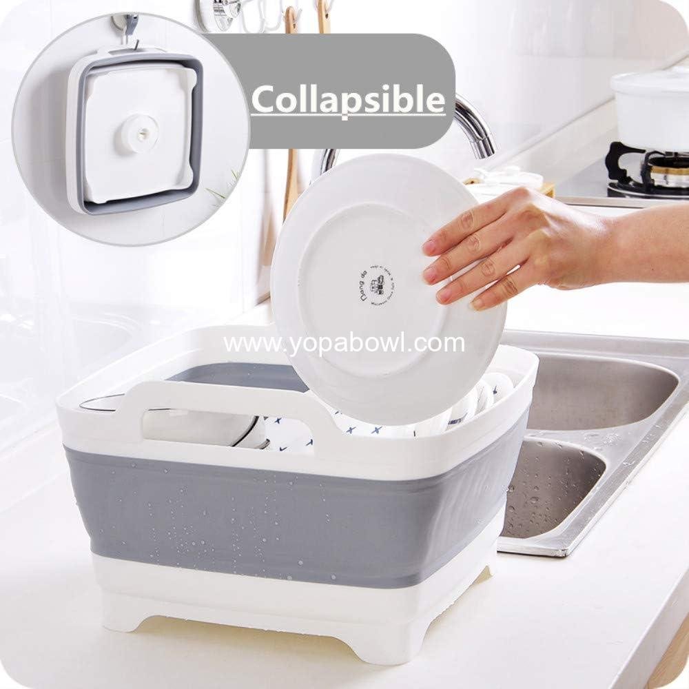 Wholesale 2.4 Gal (9L) Collapsible Dish Basin with Drain Plug - Space Saving Multiuse Foldable Sink Tub for Camping, Vegetable Washing, and Beverage Cooling - Factory