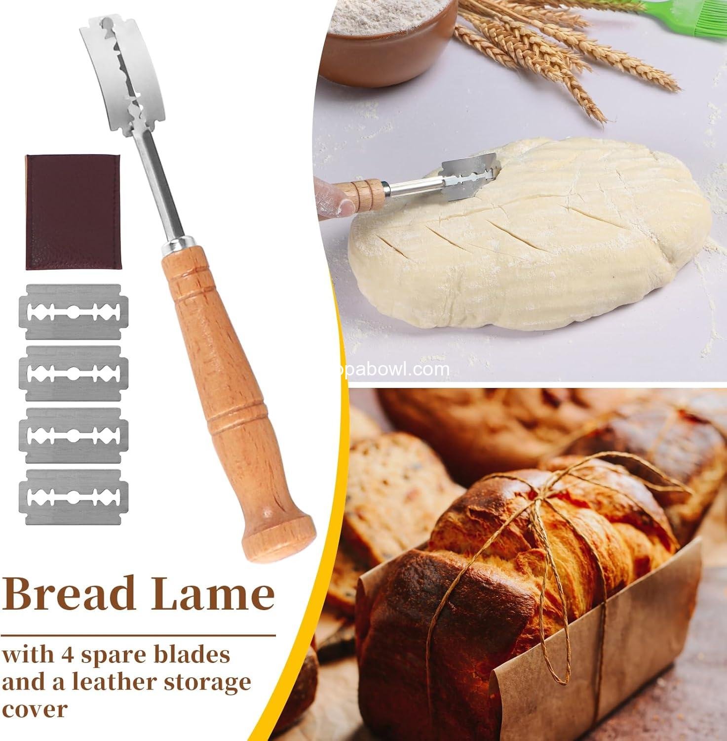 Wholesale 11 Inch Sourdough Proofing Basket Set with Bread Lame, Danish Whisk, Bowl, Dough Scraper, and Brush (Rattan, 10in Round + 10in Oval) Factory