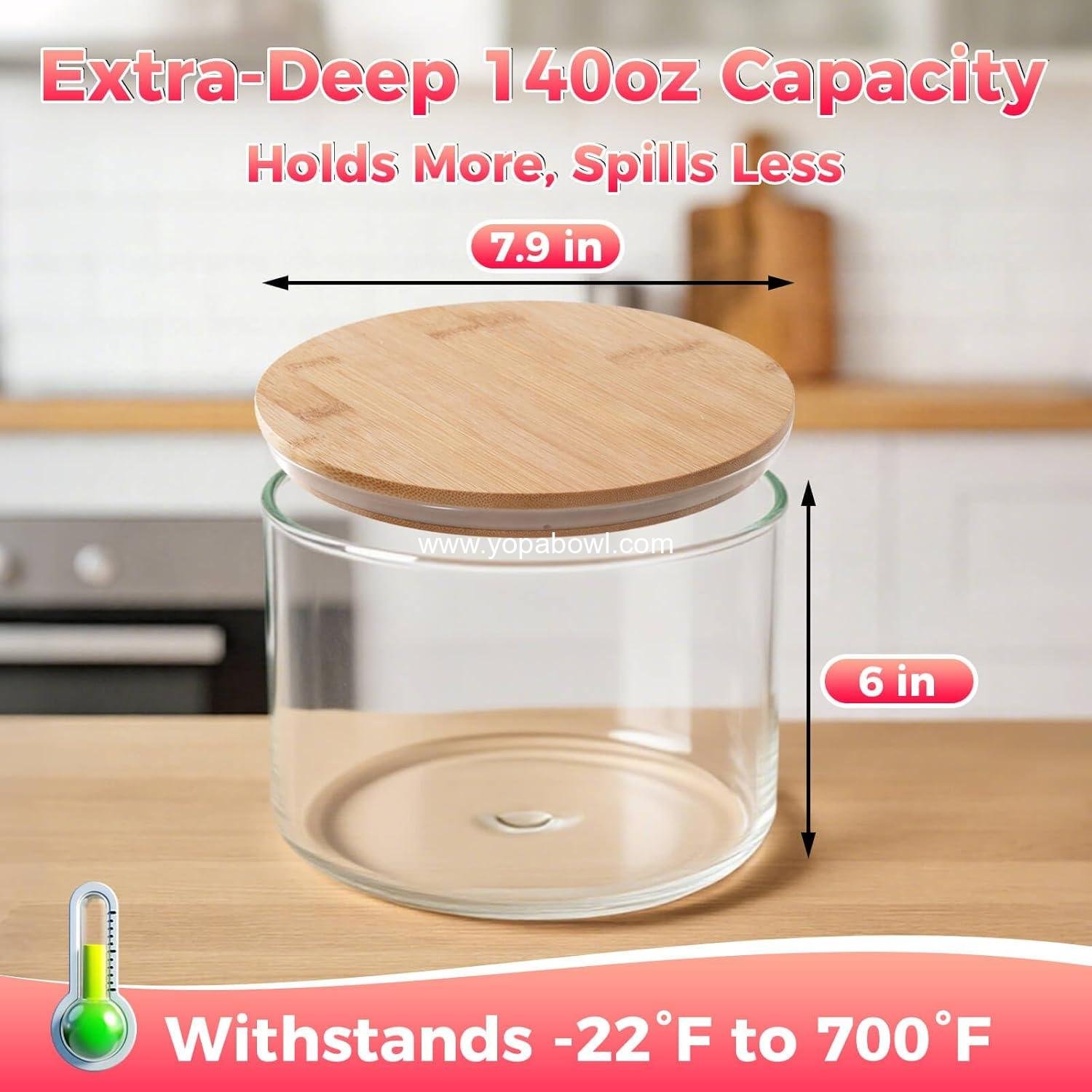 Wholesale 140oz Glass Trifle Bowl with Bamboo Lid - Large Clear Dessert Dish, Oven & Freezer Safe Round Container for Cakes, Fruit Salads, Parfaits - Perfect for Family & Parties Factory