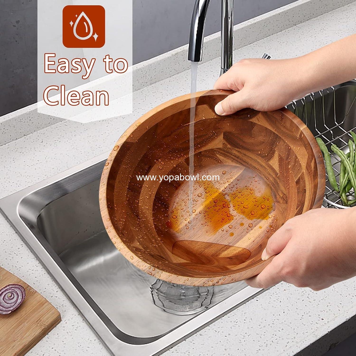 Wholesale Acacia Wood Serving Bowl for Fruits or Salads, 11 Wholesale Acacia Wood Serving Bowl for Fruits or Salads, 11