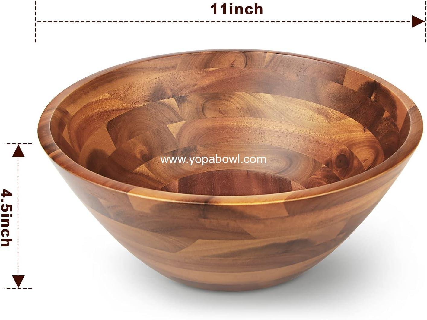Wholesale Acacia Wood Serving Bowl for Fruits or Salads, 11 Wholesale Acacia Wood Serving Bowl for Fruits or Salads, 11