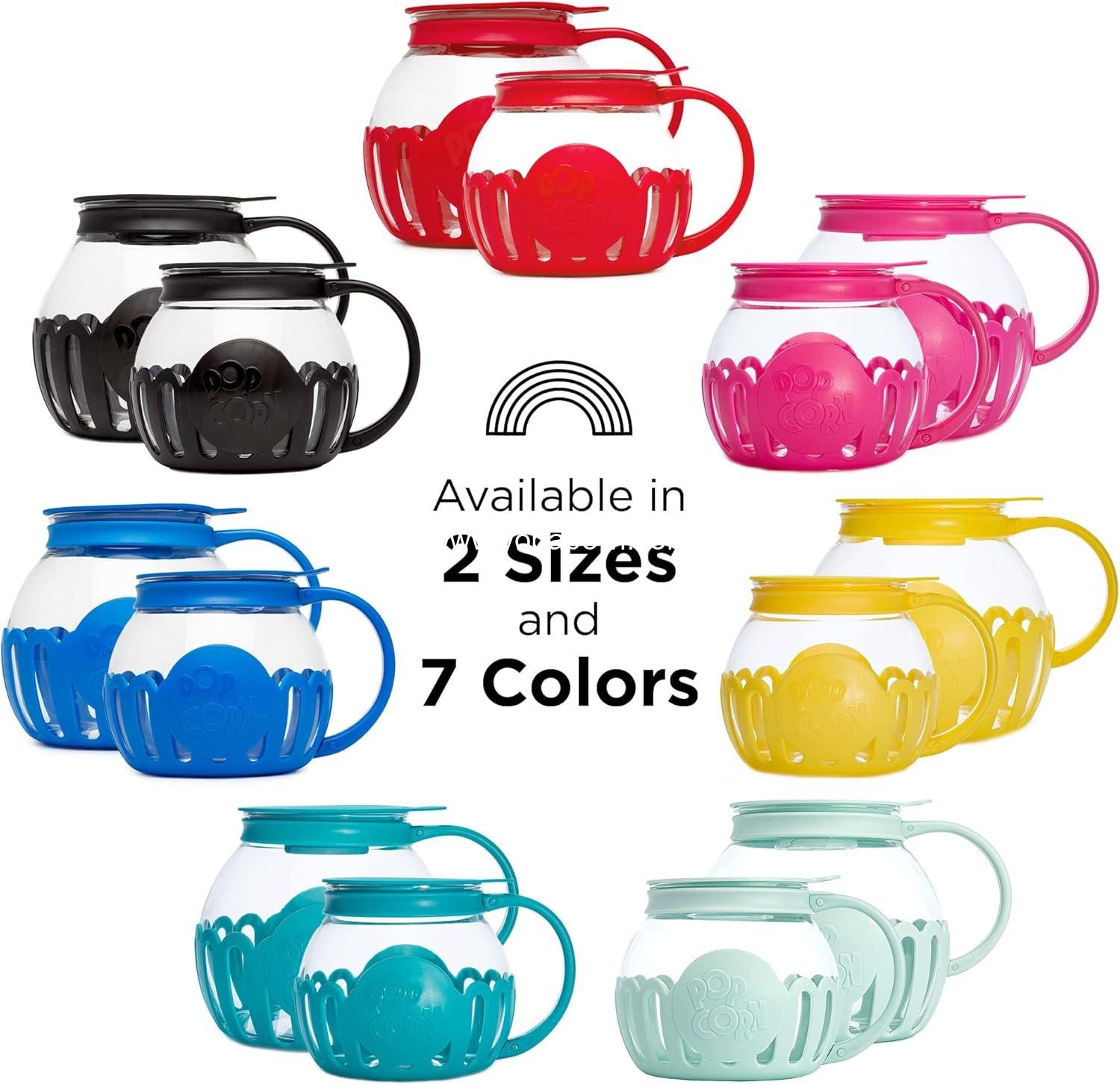 Wholesale Patented Micro-Pop Microwave Popcorn Popper, 3-in-1 Lid for Measuring Kernels and Melting Butter, 3-Quart, BPA-Free, Dishwasher Safe, Red, Factory