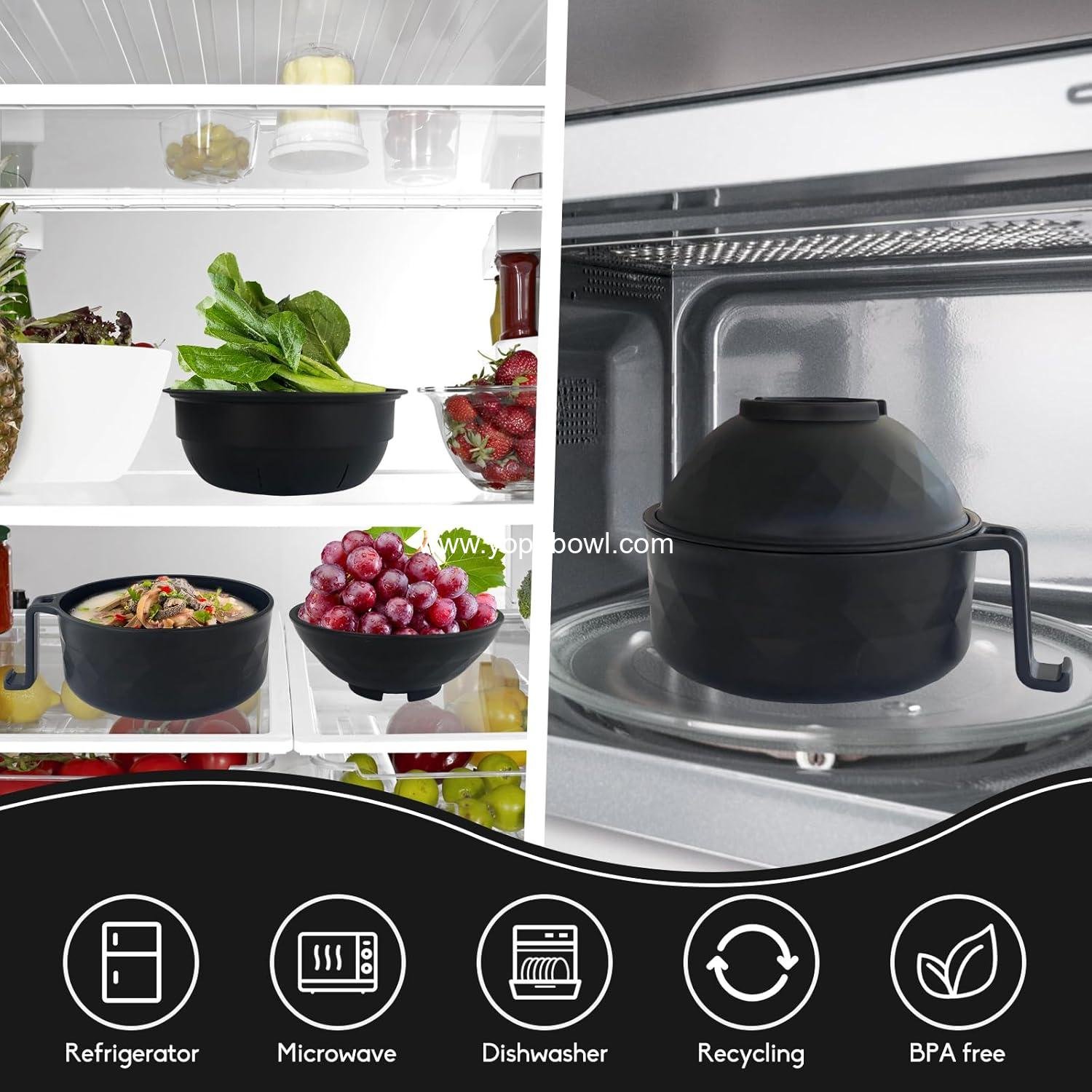 Wholesale 2 Pack 33oz Ramen Bowl Set - Microwave Ramen Cooker with Chopsticks, Spoons, and Fork - Instant Noodle Bowls with Handles for Quick Cooking - College Dorm Essentials - Factory