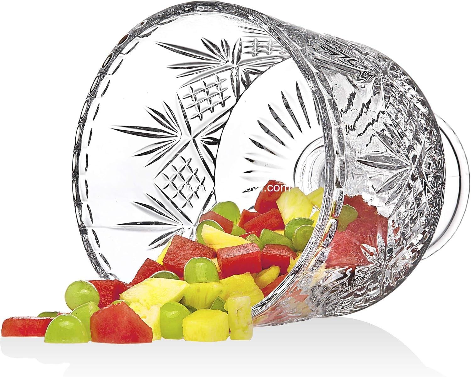 Wholesale Crystal Glass Footed Trifle Bowl, Fruit Bowl, Dessert and Cookie Bowl - 12-inch Size Factory
