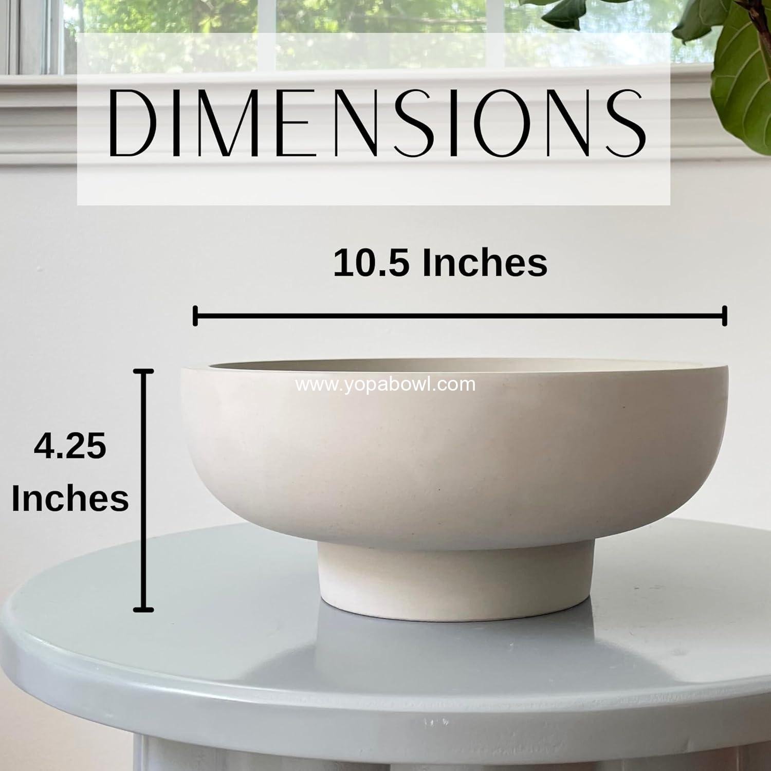 Wholesale Concrete Fruit Bowl for Kitchen Counter - Large Decorative Bowl for Home Decor - Modern Key Bowl for Entryway Table - Pedestal Bowl for Keys - Manufacturer