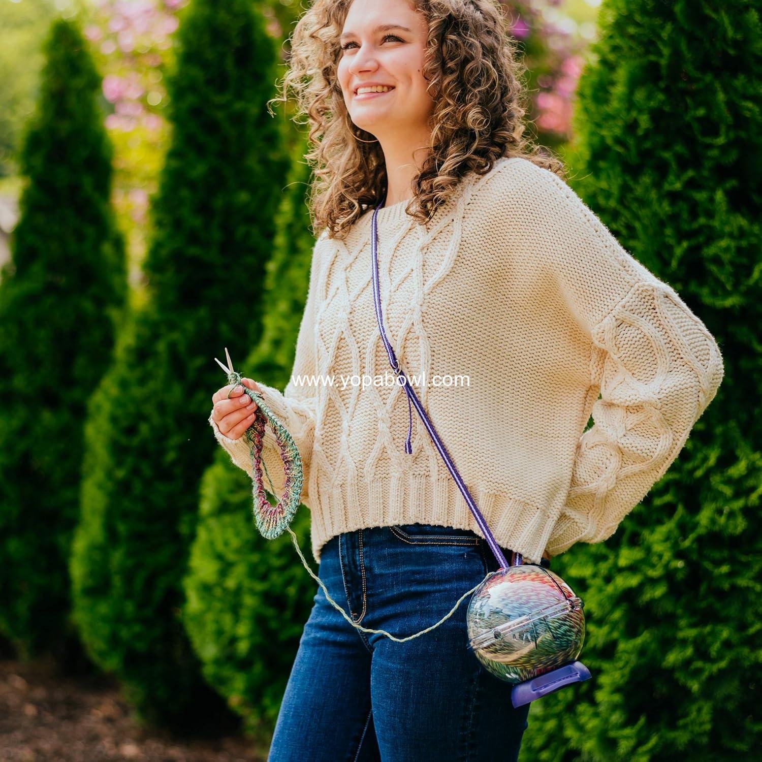 Wholesale Travel Yarn Holder for Knitting & Crochet - Prevents Tangles with Two Channels, Shoulder Strap, Non-Slip Base & Hidden Storage - Factory Wholesale Travel Yarn Holder for Knitting & Crochet - Prevents Tangles with Two Channels, Shoulder Strap, Non-Slip Base & Hidden Storage - Factory