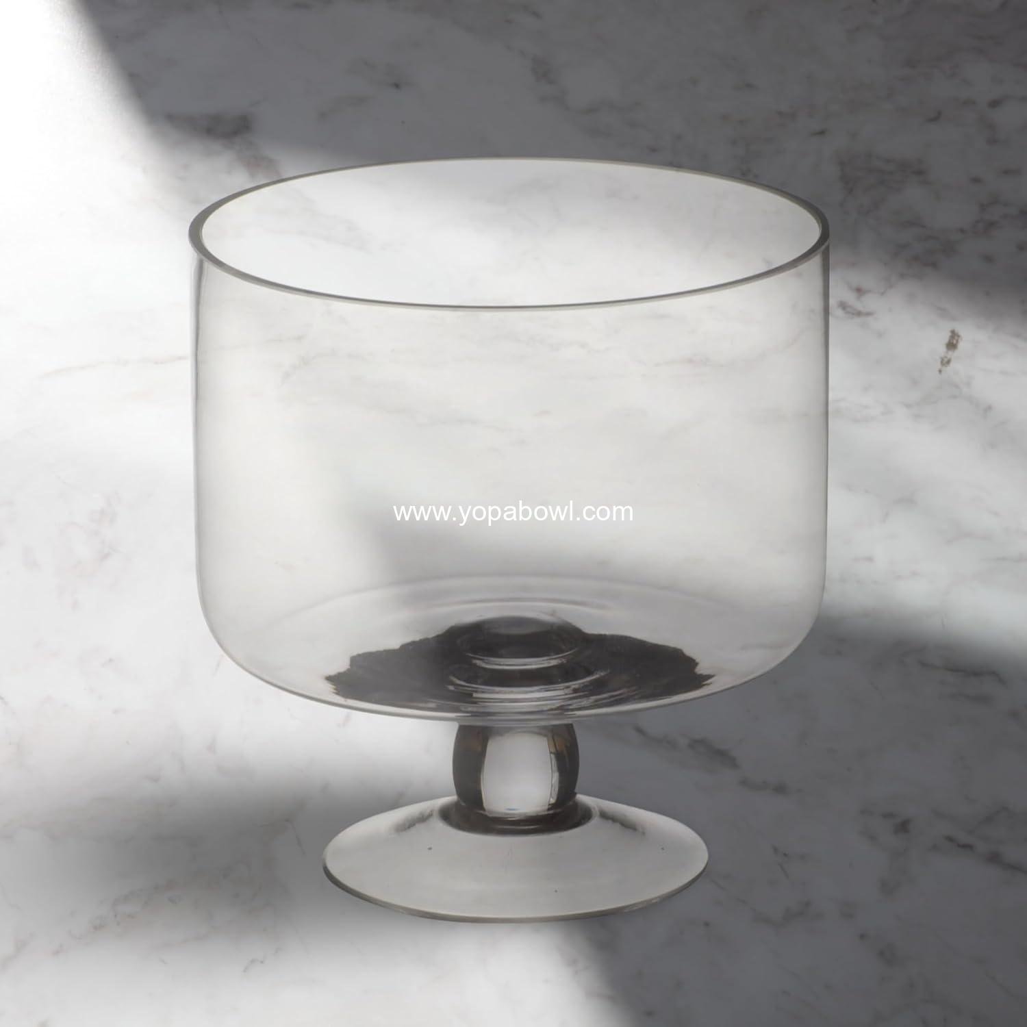 Wholesale Clear Glass Trifle Bowl with Classic Modern Design | Perfect for Desserts, Cakes, Pastries, Ice Cream | Versatile for Mixing Ingredients, Salad, Yogurt | Dishwasher Safe | Factory Wholesale Clear Glass Trifle Bowl with Classic Modern Design | Perfect for Desserts, Cakes, Pastries, Ice Cream | Versatile for Mixing Ingredients, Salad, Yogurt | Dishwasher Safe | Factory