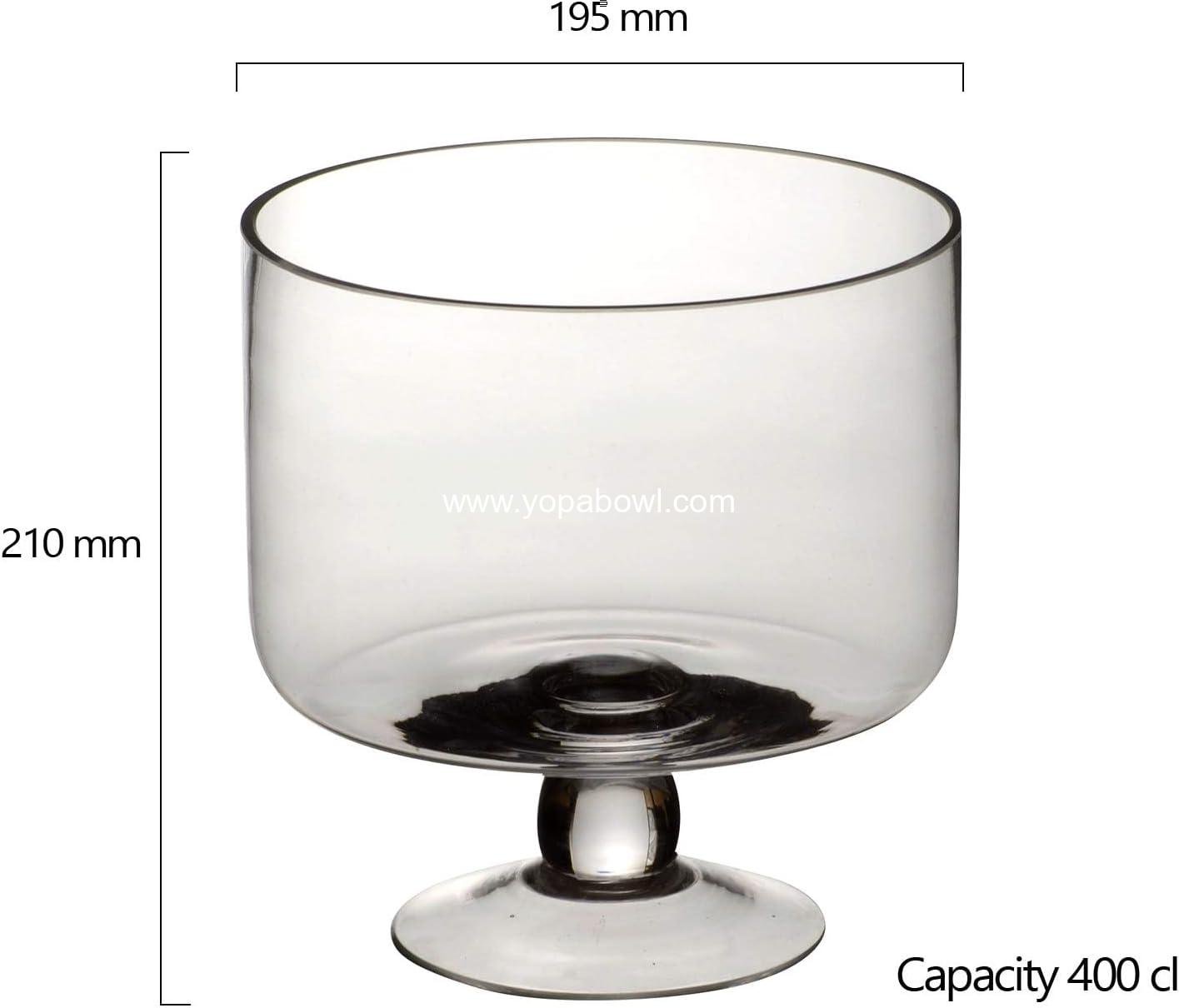 Wholesale Clear Glass Trifle Bowl with Classic Modern Design | Perfect for Desserts, Cakes, Pastries, Ice Cream | Versatile for Mixing Ingredients, Salad, Yogurt | Dishwasher Safe | Factory Wholesale Clear Glass Trifle Bowl with Classic Modern Design | Perfect for Desserts, Cakes, Pastries, Ice Cream | Versatile for Mixing Ingredients, Salad, Yogurt | Dishwasher Safe | Factory