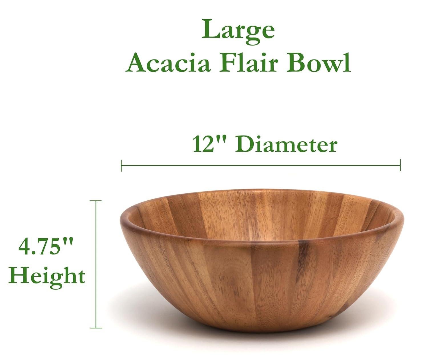 Wholesale Acacia Round Flair Bowl 12