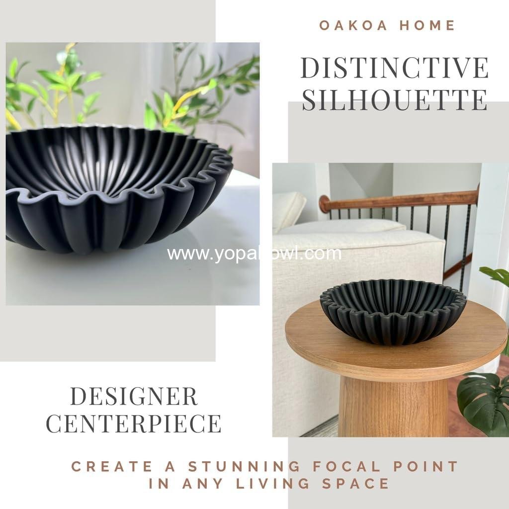 OEM Black Decorative Concrete Bowl - Modern Fruit Bowl for Kitchen Counter - Centerpiece Bowl - Wholesale Black Bowl Decor - Factory OEM Black Decorative Concrete Bowl - Modern Fruit Bowl for Kitchen Counter - Centerpiece Bowl - Wholesale Black Bowl Decor - Factory