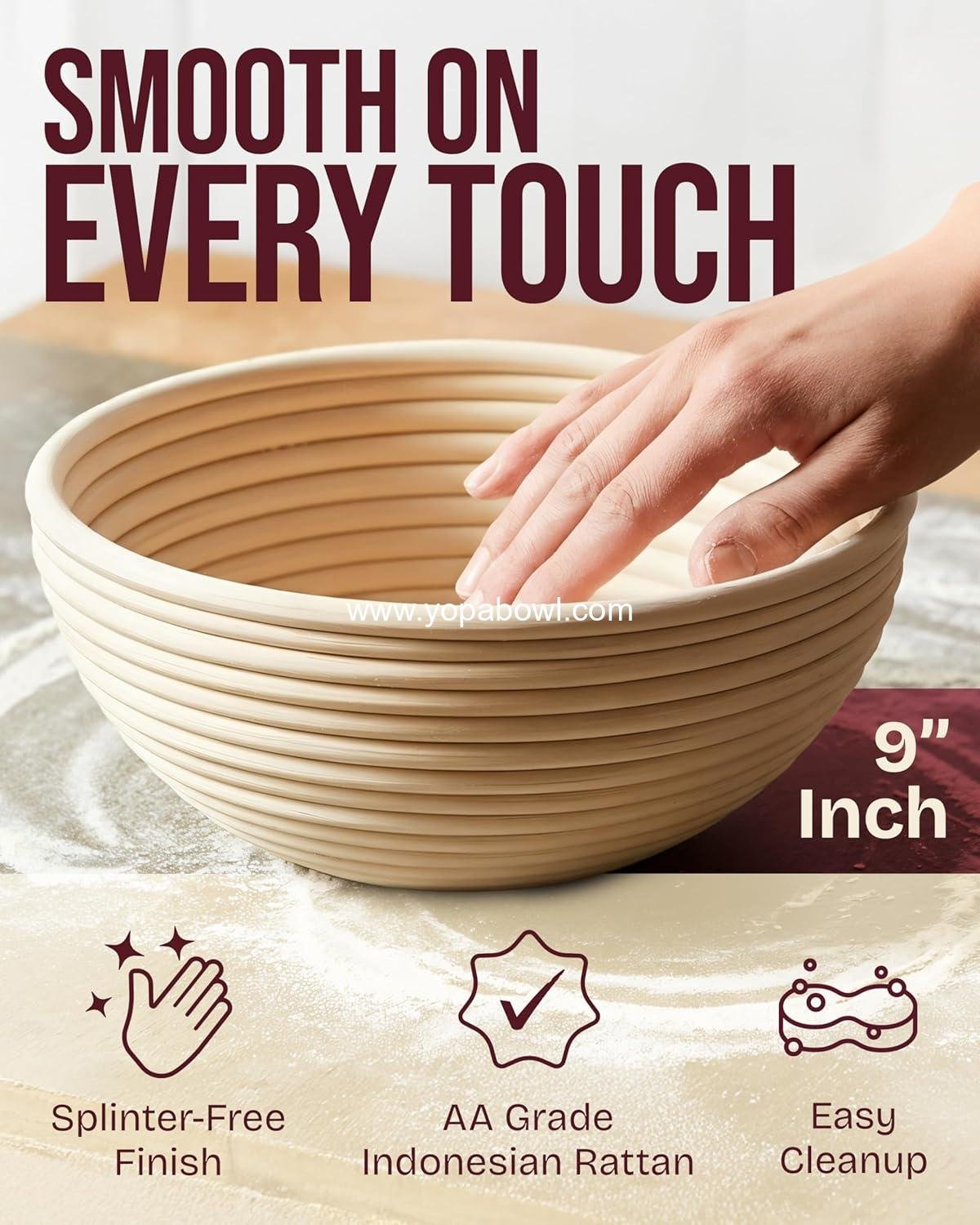 Wholesale Sourdough Bread Proofing Basket Set of 2, 9