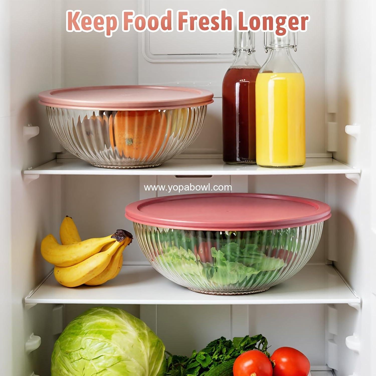 OEM Glass Mixing Bowls with Lids Set - 5 Packs for Kitchen Baking, Meal Prep, and Salad - BPA Free, Dishwasher Safe - Sizes: 0.2, 0.5, 1.1, 2.1, 3.7 Qt - Factory