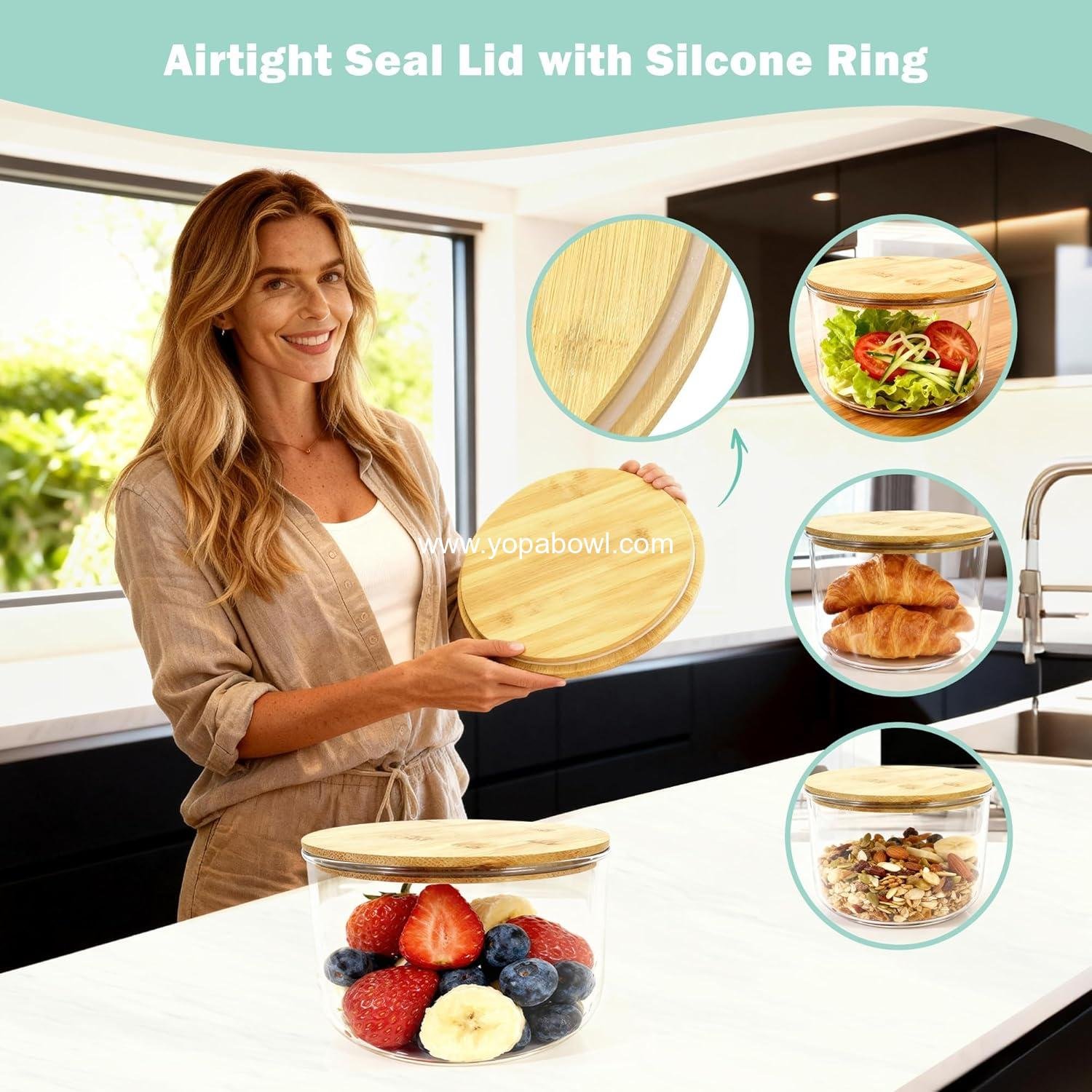 Wholesale Trifle Bowl with Lids, 135oz Glass Serving Bowl, BPA-Free Borosilicate for Salads & Fruits, Airtight Food Storage, Perfect for Layered Desserts & Holiday Parties - Factory Wholesale Trifle Bowl with Lids, 135oz Glass Serving Bowl, BPA-Free Borosilicate for Salads & Fruits, Airtight Food Storage, Perfect for Layered Desserts & Holiday Parties - Factory