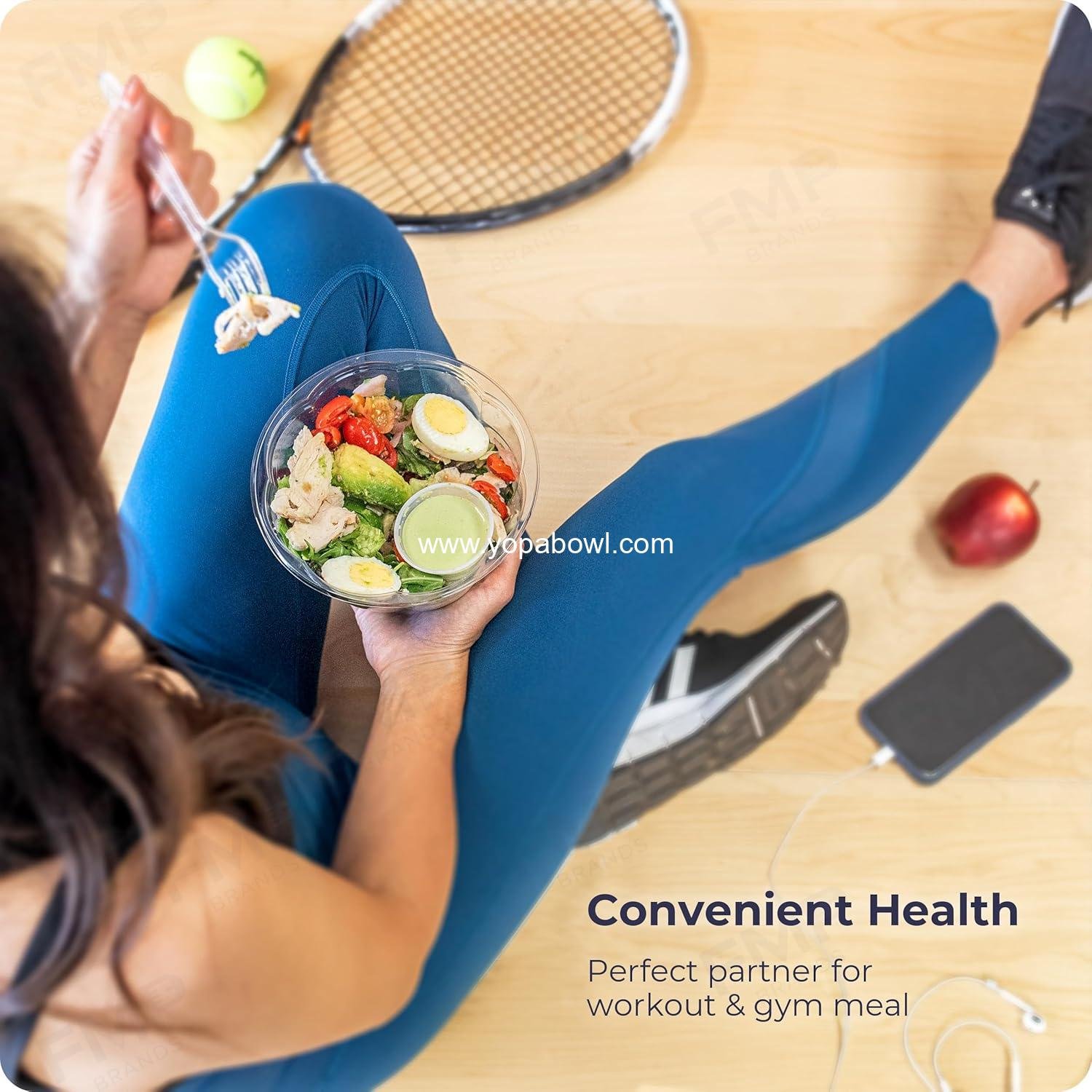 Wholesale 50 Pack 32 oz Disposable Clear Salad Bowls with Airtight Lids - Ideal for Lunch, Takeout, Party, Catering, Picnic Factory