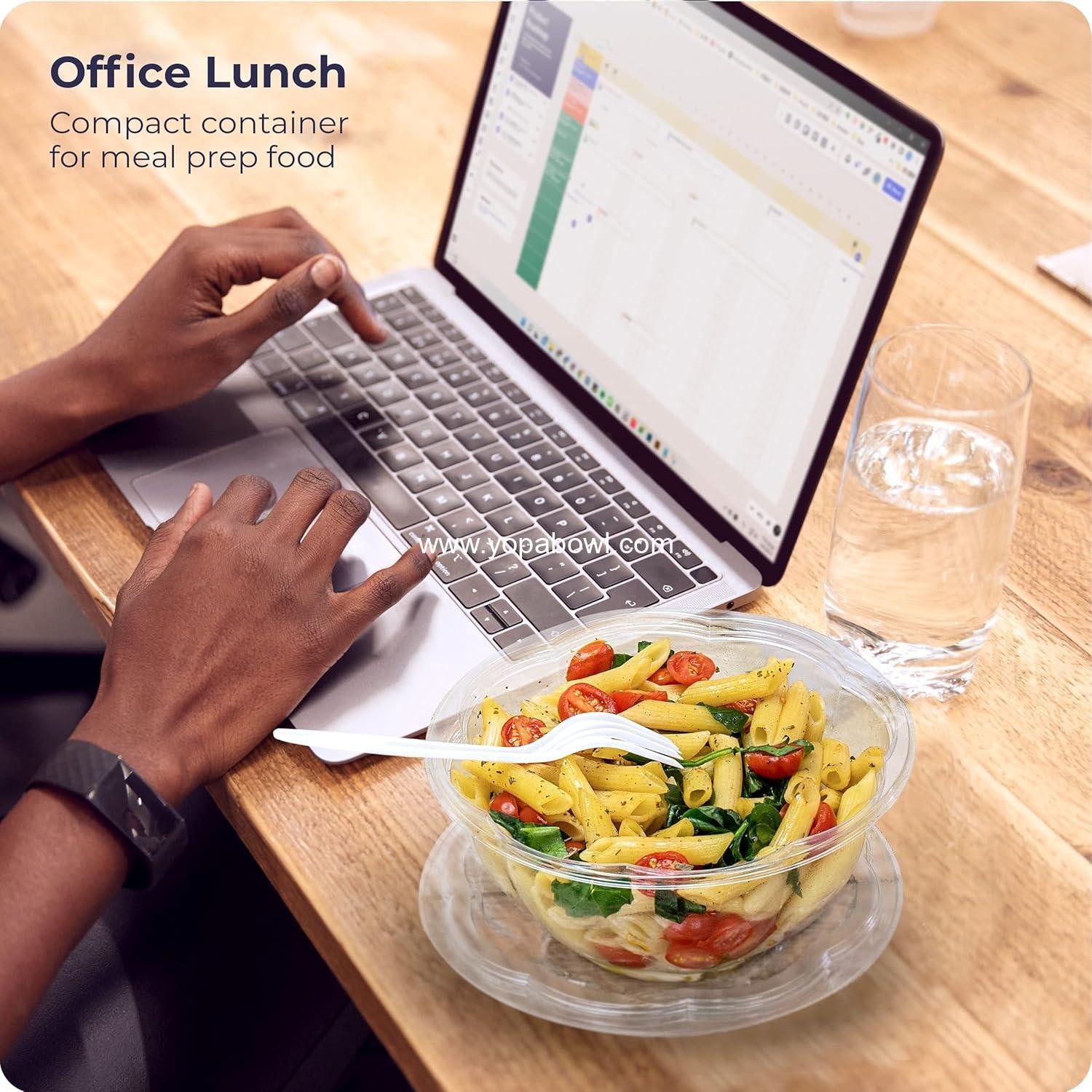 Wholesale 50 Pack 32 oz Disposable Clear Salad Bowls with Airtight Lids - Ideal for Lunch, Takeout, Party, Catering, Picnic Factory